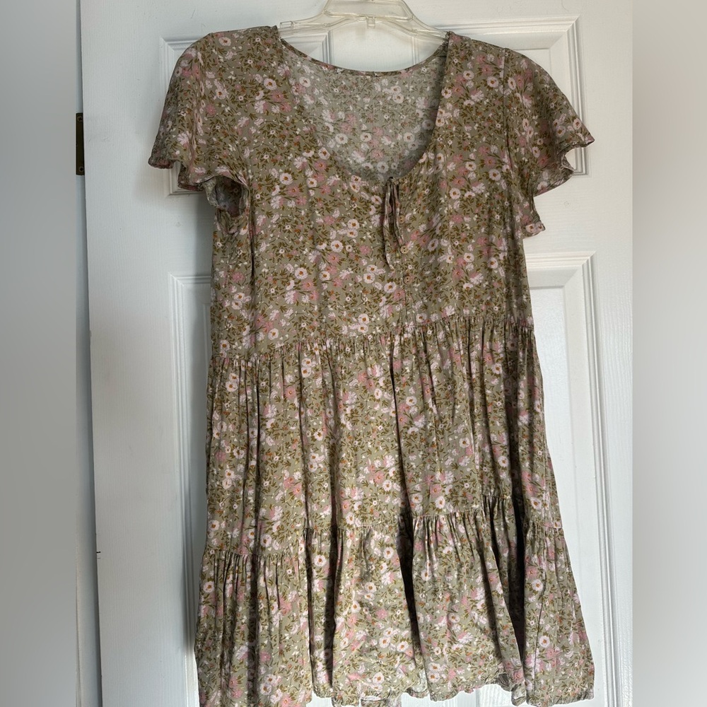 Floral Short Sleeve Dress- boutique size S